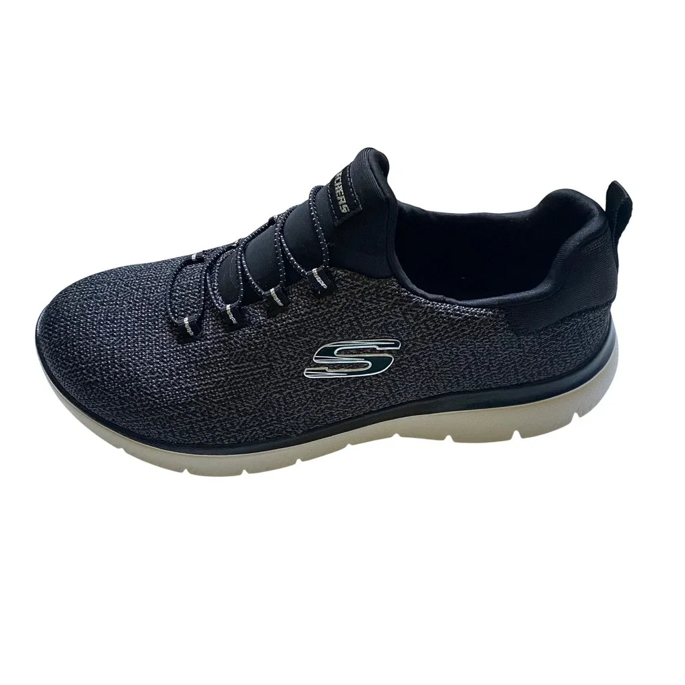 Skechers Mens‎ Black Bungee Slip On Memory Foam Sneaker   8.5 NWOB Wide Fit